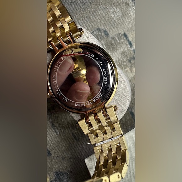 NWT Gold-Tone Stainless Steel Bracelet Watch - Pavé Case by Michael Kors - Picture 5 of 9